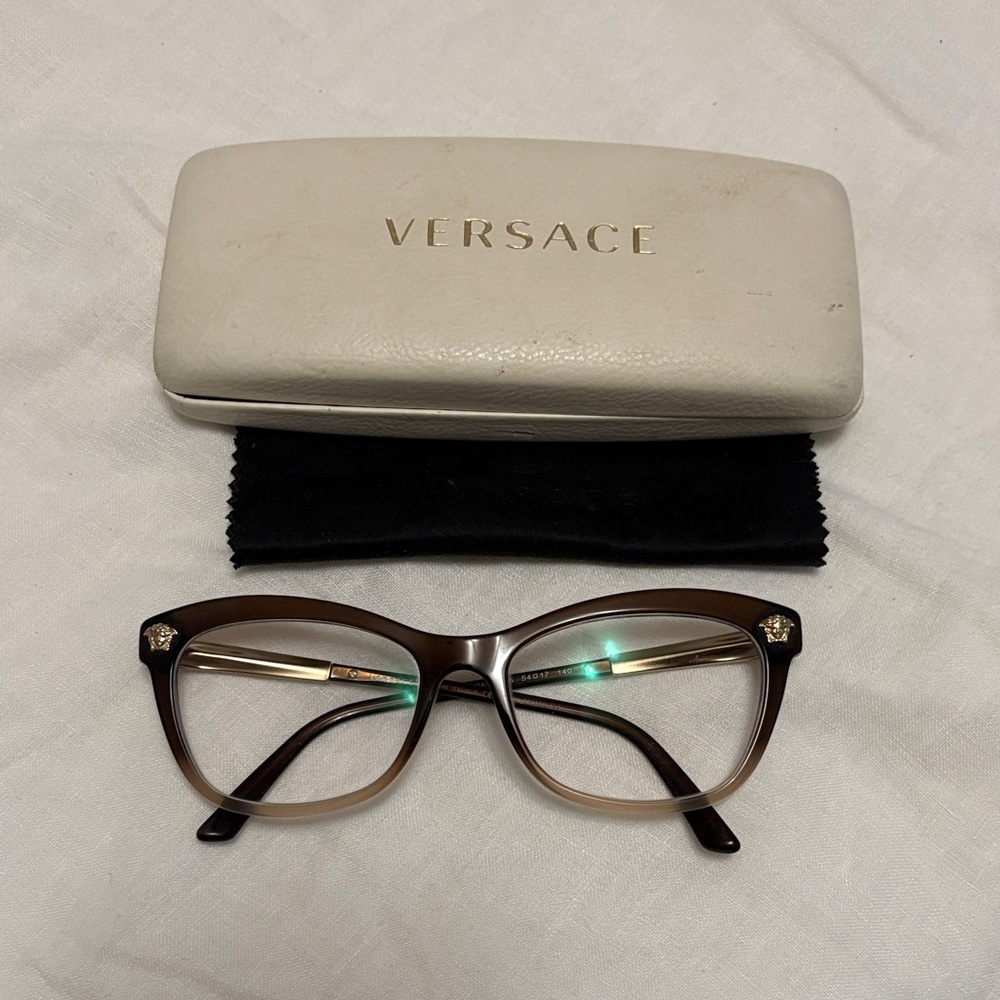 Versace Women's Glasses in Rich Brown